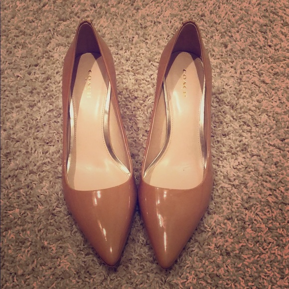 Coach Shoes - Coach nude kitten heels